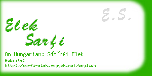 elek sarfi business card